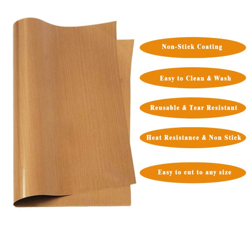 EQUTY BAYMERS عبوة 3 من ورق PTFE تفلون 12 × 16 بوصة و 3 لفات شريط حراري مقاوم للحرارة 10 مم × 33 م لنقل الضغط الحراري، ورق غير لاصق، حصيرة حرفية قابلة لإعادة الاستخدام، تحمي المكواة، للاستخدام مع الآلات - Image 3